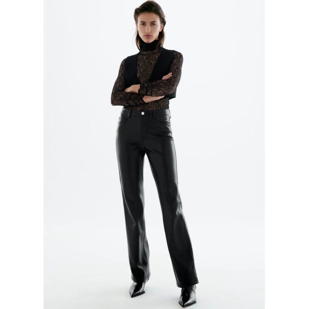 Zara full length leather pants